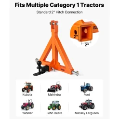 VEVOR 3 Point Trailer Hitch with 2