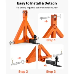 VEVOR 3 Point Trailer Hitch with 2