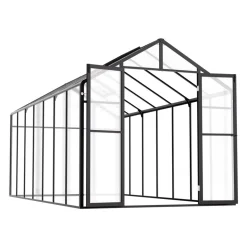 VEVOR Polycarbonate Greenhouse, 8 x 14 Ft, Outdoor Greenhouse with 2 Vent Windows, Pavilion Styled Greenhouse with Hinged Door, Aluminum Large Walk-in Greenhouse Kit for Outside Garden Backyard