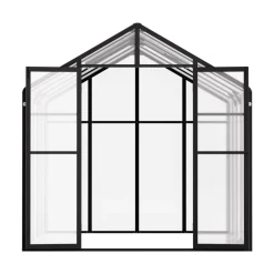 VEVOR Polycarbonate Greenhouse, 8 x 10 Ft, Outdoor Greenhouse with 2 Vent Windows, Pavilion Styled Greenhouse with Hinged Door, Aluminum Large Walk-in Greenhouse Kit for Outside Garden Backyard