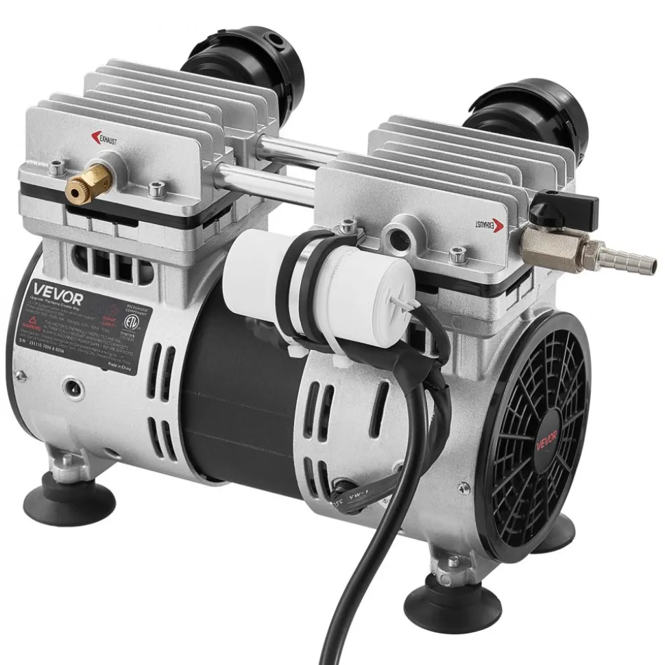 VEVOR Pond Aerator, 6.7CFM 1 HP Air Compressor, Lake Aerator for Ponds up to 3 Acres, Overheat Protection & Anti-Backflow Valve, 745W Powerful Motor, Pond Aeration Pump for Water Oxygen Circulation
