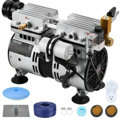VEVOR Pond Aerators, 5.2CFM Aeration System for Lakes up to 3 Acres, 3/4 HP Air Compressor, 1 Diffuser & 100' Weighted Tubing, Outdoor Pond Aeration Pump for Deep Water Oxygen Circulation