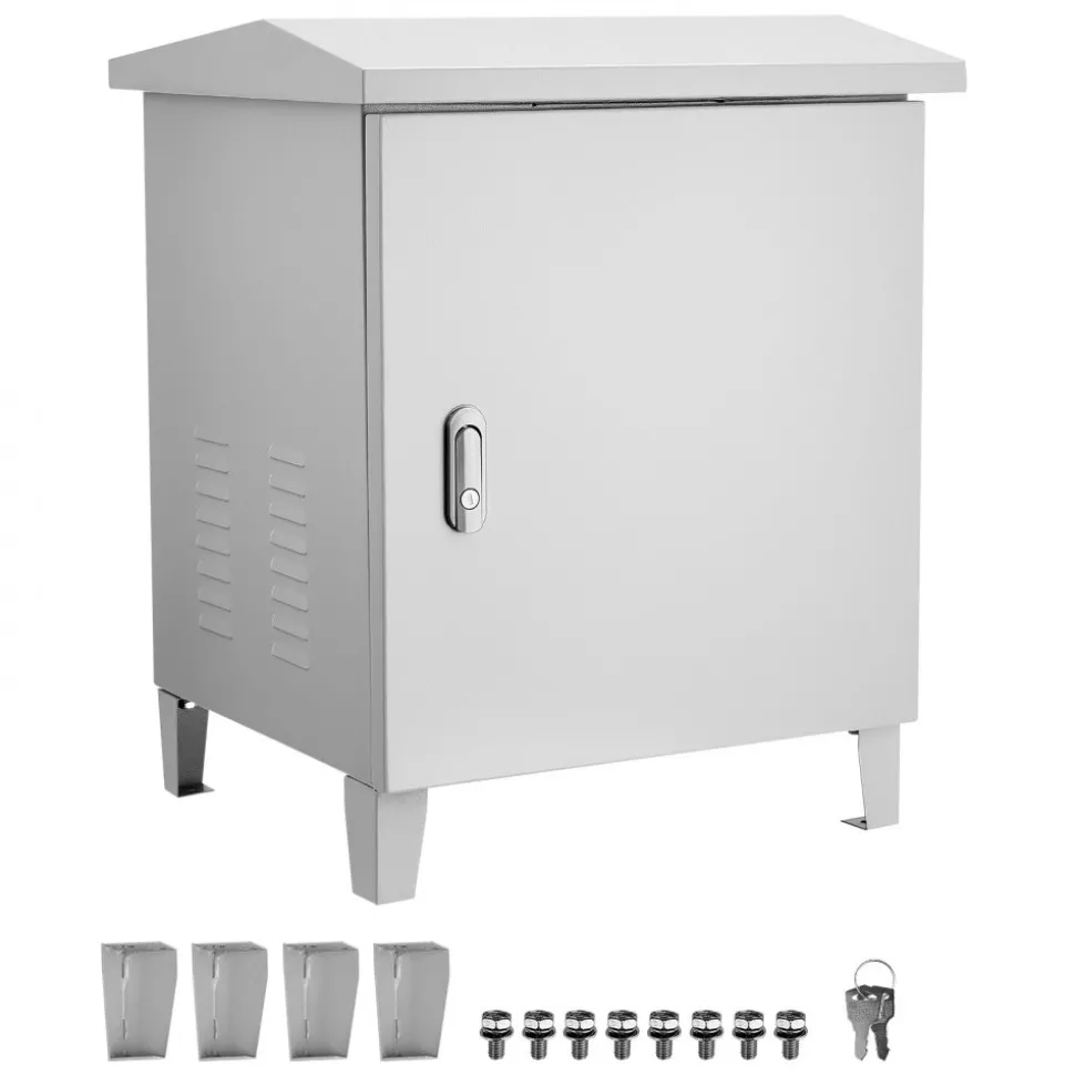 VEVOR Pond Aerator Weatherproof Outdoor Cabinet, Housing for Pond Aerator with Cooling Fan & AC Power Outlet, 16.9 x 19.7 x 22.8 in, Water Garden Aeration Box, Fits Most Aeration Compressors