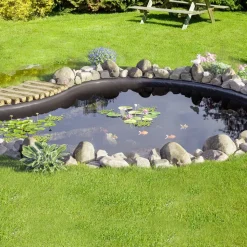 VEVOR Pond Liner, 30 x 35 ft 45 Mil Thickness, Pliable EPDM Material Pond Skins, Easy Cutting Underlayment for Fish or Koi Ponds, Water Features, Waterfall Base, Fountains, Water Gardens, Black