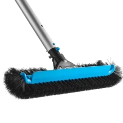 VEVOR Pool Brush Head, 20 Inch Scrub Brushes with Nylon Bristles and Aluminum Pole Connector, Heavy Duty Curved Brush Head for Cleaning Inground/Above Ground Swimming Pool Walls, Pole Not Included