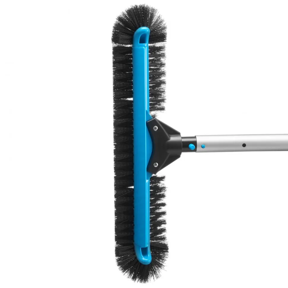 VEVOR Pool Brush Head, 20 Inch Scrub Brushes with Nylon Bristles and Aluminum Pole Connector, Heavy Duty Curved Brush Head for Cleaning Inground/Above Ground Swimming Pool Walls, Pole Not Included