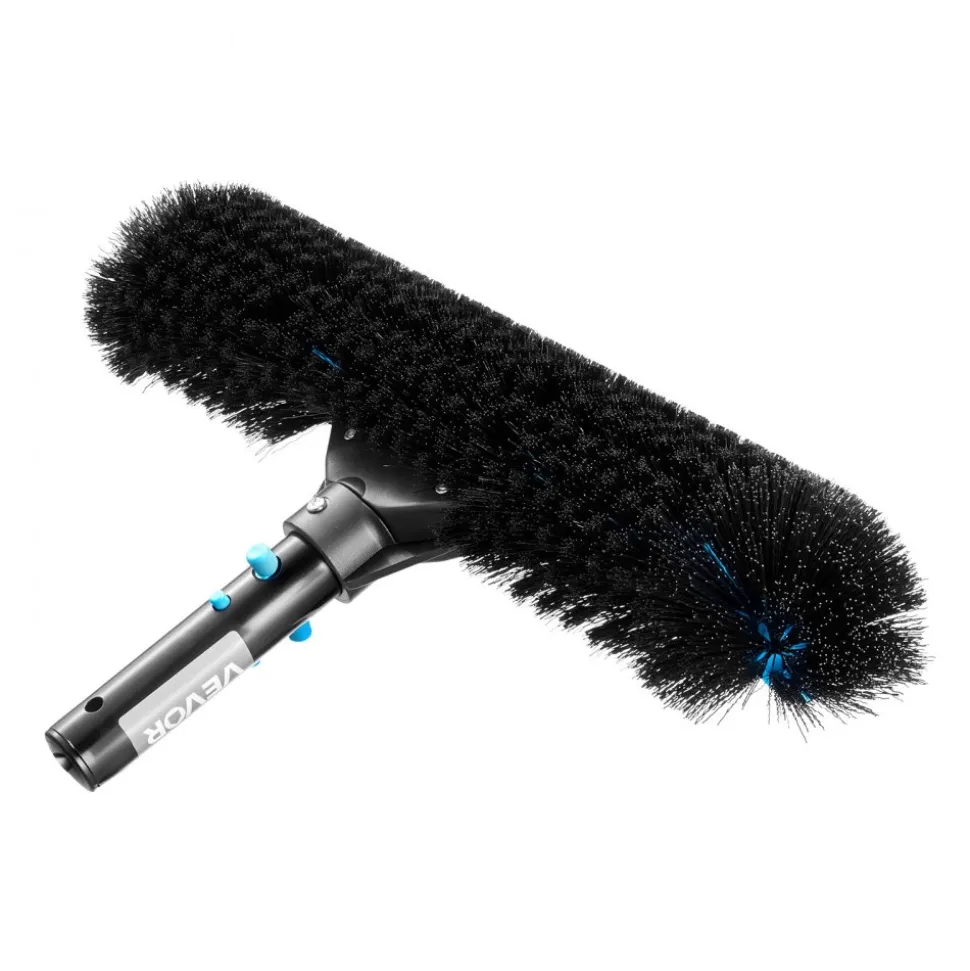 VEVOR Pool Brush Head, 20 Inch Scrub Brushes with Nylon Bristles and Aluminum Pole Connector, Heavy Duty Curved Brush Head for Cleaning Inground/Above Ground Swimming Pool Walls, Pole Not Included