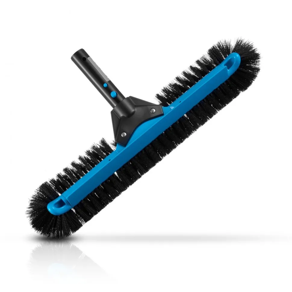 VEVOR Pool Brush Head, 20 Inch Scrub Brushes with Nylon Bristles and Aluminum Pole Connector, Heavy Duty Curved Brush Head for Cleaning Inground/Above Ground Swimming Pool Walls, Pole Not Included