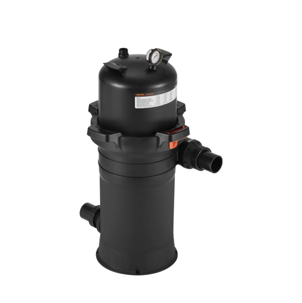 VEVOR Pool Cartridge Filter, 150 sq.ft², High-Efficiency Swimming Pool Filter with Valve, 9000 GPH Spa Filtration Cleaning & Clearing System for In-Ground & Above Pools up to 34342 Gallons