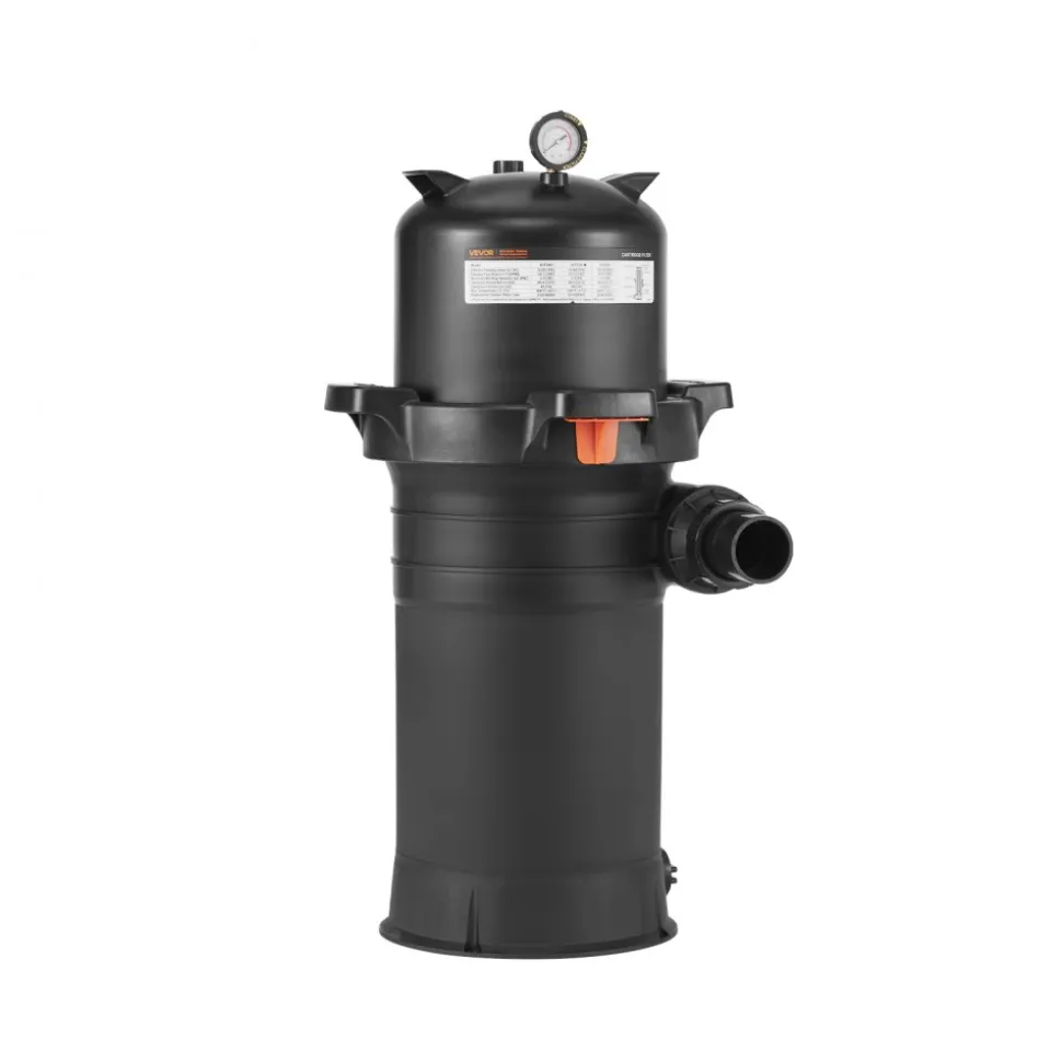 VEVOR Pool Cartridge Filter, 150 sq.ft², High-Efficiency Swimming Pool Filter with Valve, 9000 GPH Spa Filtration Cleaning & Clearing System for In-Ground & Above Pools up to 34342 Gallons
