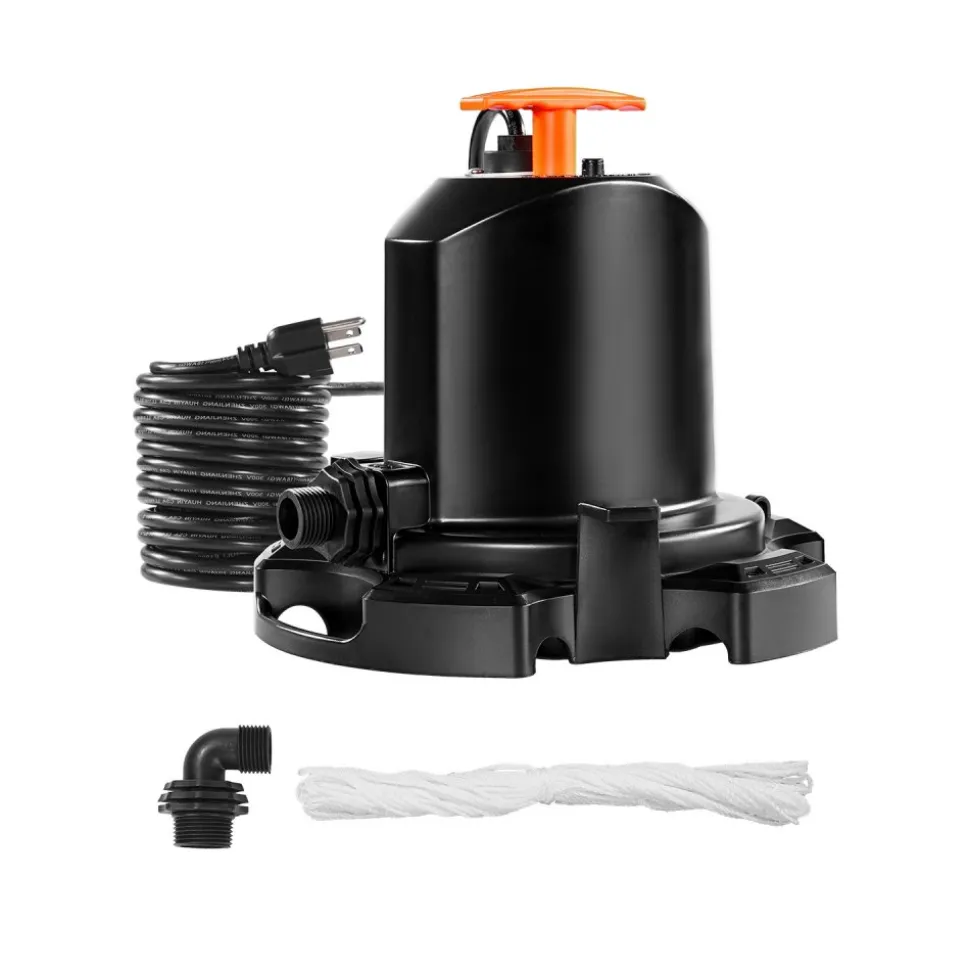 VEVOR Pool Cover Pump, 1/2 HP 1575 GPH, 120V Submersible Swimming Pool Cover Pump with 25 ft Power Cord, 24 ft Max Head Lift, Water Removal and Transfer Pump, for Pool Draining Inflatable Water Parks