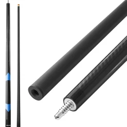 VEVOR Pool Cue, 1 Piece Pool Stick, 58 inch & 19 oz Carbon Fiber Billiard Pools Cue Stick with Bakelite Pressed Cue Tip & ABS Connection Ring, Cues Sticks for Professional Pool Table, Bar, Home,Office