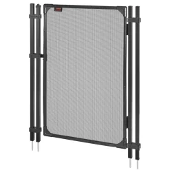 VEVOR Pool Fence Gate, 4 x 2.5 ft Inground Swimming Pool Fences Gate, Outdoor Security Fencing Door Kit with Self-Closing and Self-Locking Design, 352 gsm Teslin PVC Mesh, Easy Installation, Black