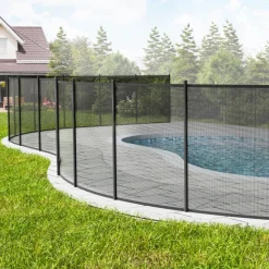 VEVOR Pool Fence, 4 x 108 FT Pool Fences for Inground Pools, Removable Child Safety Pool Fencing, Easy DIY Installation Swimming Pool Fence, 340gms Teslin PVC Pool Fence Mesh Protects Kids and Pets