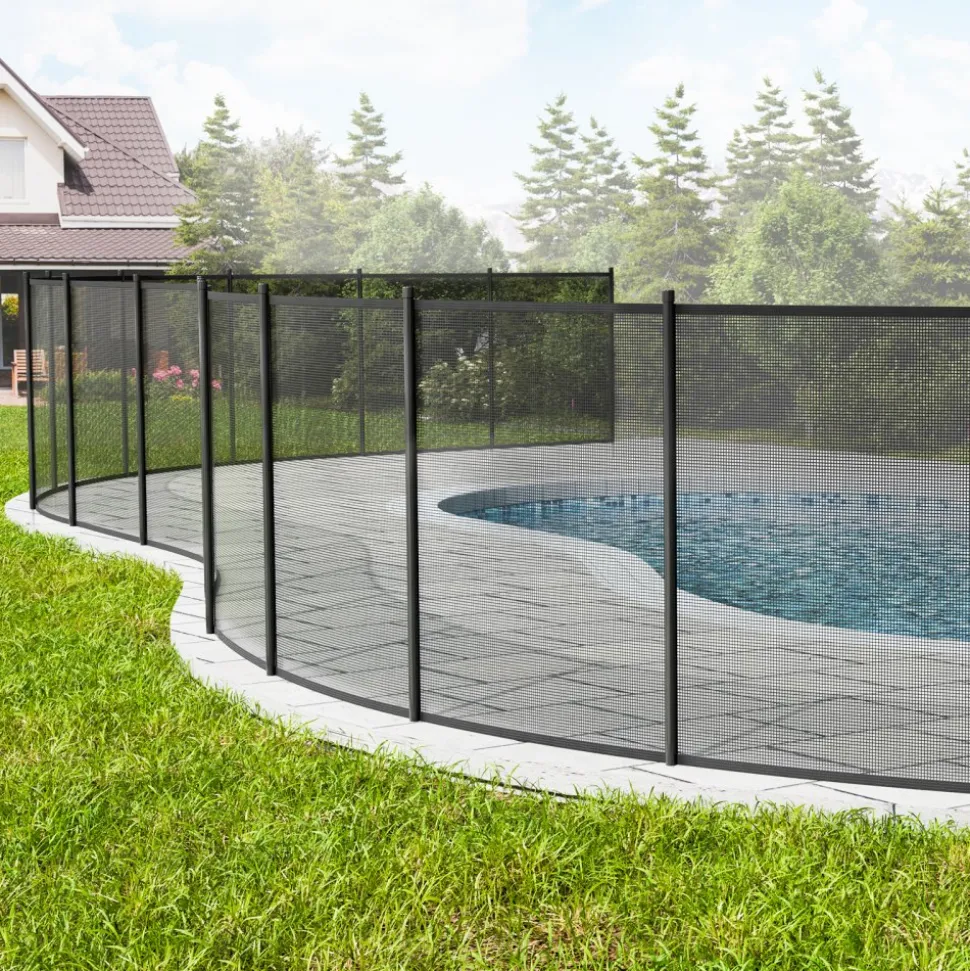 VEVOR Pool Fence, 4 x 108 FT Pool Fences for Inground Pools, Removable Child Safety Pool Fencing, Easy DIY Installation Swimming Pool Fence, 340gms Teslin PVC Pool Fence Mesh Protects Kids and Pets