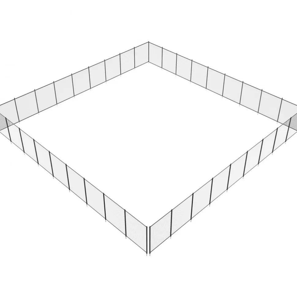 VEVOR Pool Fence, 4 x 108 FT Pool Fences for Inground Pools, Removable Child Safety Pool Fencing, Easy DIY Installation Swimming Pool Fence, 340gms Teslin PVC Pool Fence Mesh Protects Kids and Pets