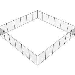 VEVOR Pool Fence, 4 x 72 FT Pool Fences for Inground Pools, Removable Child Safety Pool Fencing, Easy DIY Installation Swimming Pool Fence, 340gms Teslin PVC Pool Fence Mesh Protects Kids and Pets