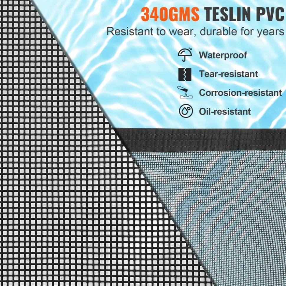 VEVOR Pool Fence, 4 x 72 FT Pool Fences for Inground Pools, Removable Child Safety Pool Fencing, Easy DIY Installation Swimming Pool Fence, 340gms Teslin PVC Pool Fence Mesh Protects Kids and Pets