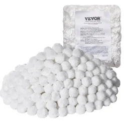 VEVOR Pool Filter Balls for Sand Filter, 4.6 lbs, Filter Balls Replace Pool Filter Sand, Reusable Polyester Fiber Filter Media Balls with Wash Bag, for Swimming Pool Above Ground Pool Aquarium Tank
