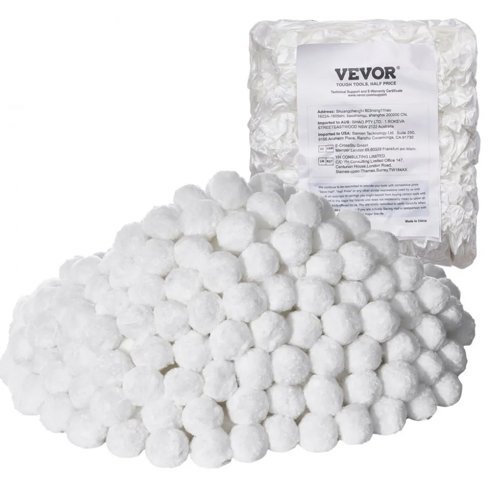 VEVOR Pool Filter Balls for Sand Filter, 4.6 lbs, Filter Balls Replace Pool Filter Sand, Reusable Polyester Fiber Filter Media Balls with Wash Bag, for Swimming Pool Above Ground Pool Aquarium Tank