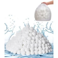 VEVOR Pool Filter Balls for Sand Filter, 4.6 lbs, Filter Balls Replace Pool Filter Sand, Reusable Polyester Fiber Filter Media Balls with Wash Bag, for Swimming Pool Above Ground Pool Aquarium Tank