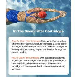 VEVOR Pool Filter Cartridge, 4x 80 Sq. Ft, Spa Hot Tub Filter Cartridge Replacement, Compatible with Pentair CCP320, Pleatco PCC80-PAK4, Secure for Kids & Pet, Easy to Clean