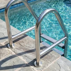 VEVOR Pool Handrail Anchor Kit 2 Pack 316 Stainless Steel for In-ground, Pool Ladder Anchors and Escutcheon Fits 1-7/8 in OD Rail, Secure Fit, Heavy-Duty Mount Set for Hard Concrete, Silver