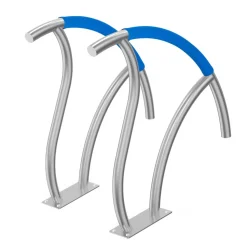 VEVOR Pool Handrail, 2 PCS 30x30 in Pool Railing, Stainless Steel with Base Plate for Indoor/Outdoor Pools,Swimming Pool Safety Railing for Decks,Rust-Proof Grab Bar w/ Grip Cover&Accessories for Spas