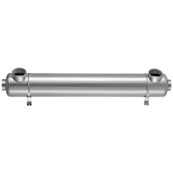 VEVOR Pool Heat Exchanger, 600K BTU Swimming Pool Heater Exchanger, 316L Stainless Steel Construction, High Efficiency Water to Water Transfer Heating System for Spa, Hot Tub, Indoor/Outdoor, Silver