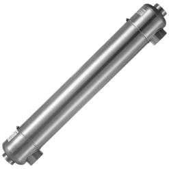 VEVOR Pool Heat Exchanger, 600K BTU Swimming Pool Heater Exchanger, 316L Stainless Steel Construction, High Efficiency Water to Water Transfer Heating System for Spa, Hot Tub, Indoor/Outdoor, Silver