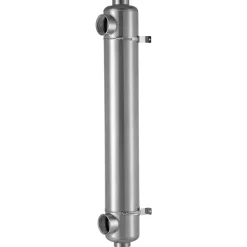 VEVOR Pool Heat Exchanger, 600K BTU Swimming Pool Heater Exchanger, 316L Stainless Steel Construction, High Efficiency Water to Water Transfer Heating System for Spa, Hot Tub, Indoor/Outdoor, Silver