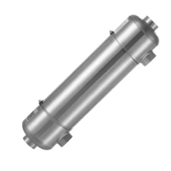 VEVOR Pool Heat Exchanger, 210K BTU Swimming Pool Heater Exchanger, 316L Stainless Steel Construction, High Efficiency Water to Water Transfer Heating System for Spa, Hot Tub, Indoor/Outdoor, Silver