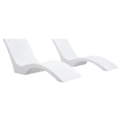 VEVOR Pool Lounge Chairs, Set of 2 Chaise Lounger, Water Weighted In-Pool Lounger Chairs for up to 9" Water Depths, Anti-Floating Patio Furniture with Cup Phone Holders for Sun Shelf & Tanning Ledge