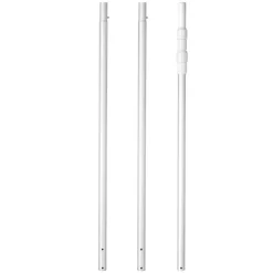 VEVOR Pool Pole, 3.4 to 15 Ft Telescoping Swimming Pool Cleaning Poles, Professional Adjustable Telescopic Pole with 2 Extension Poles, Heavy Duty Cleaner Stick for Skimmer Net, Brush, Vacuum Head