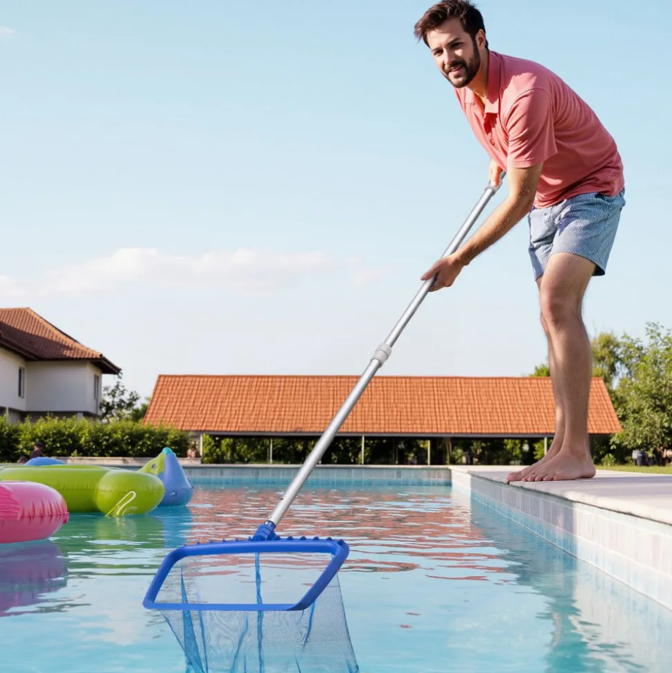 VEVOR Pool Pole, 3.4 to 12 Ft Telescoping Swimming Pool Cleaning Poles, Professional Adjustable Telescopic Pole with Extension Pole, Heavy Duty Cleaner Stick for Skimmer Net, Rake, Brush, Vacuum Head