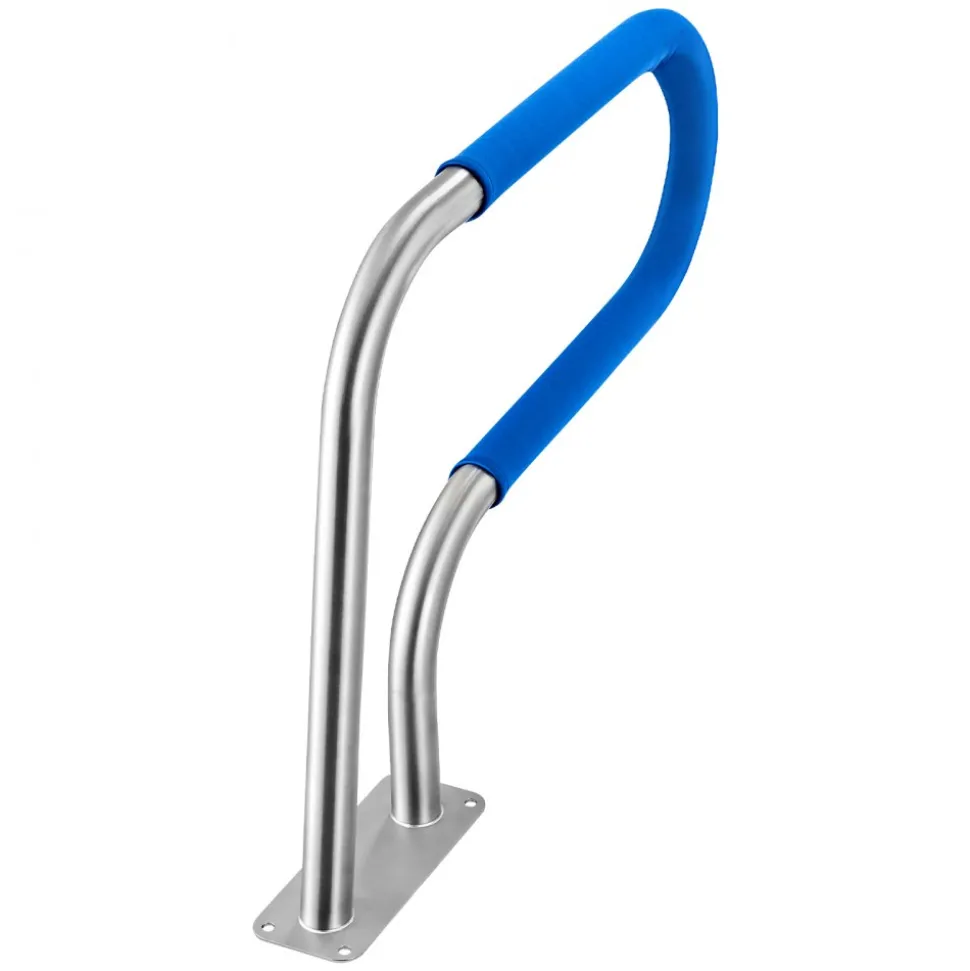 VEVOR Pool Rail, 31 x 22 inch Pool Handrail, 220 lbs Load Capacity Heavy Duty 304 Stainless Steel Swimming Handrail, Detachable Nonslip Sleeve, Rich Accessories, for Poolside, Water Parks, Spa Centers