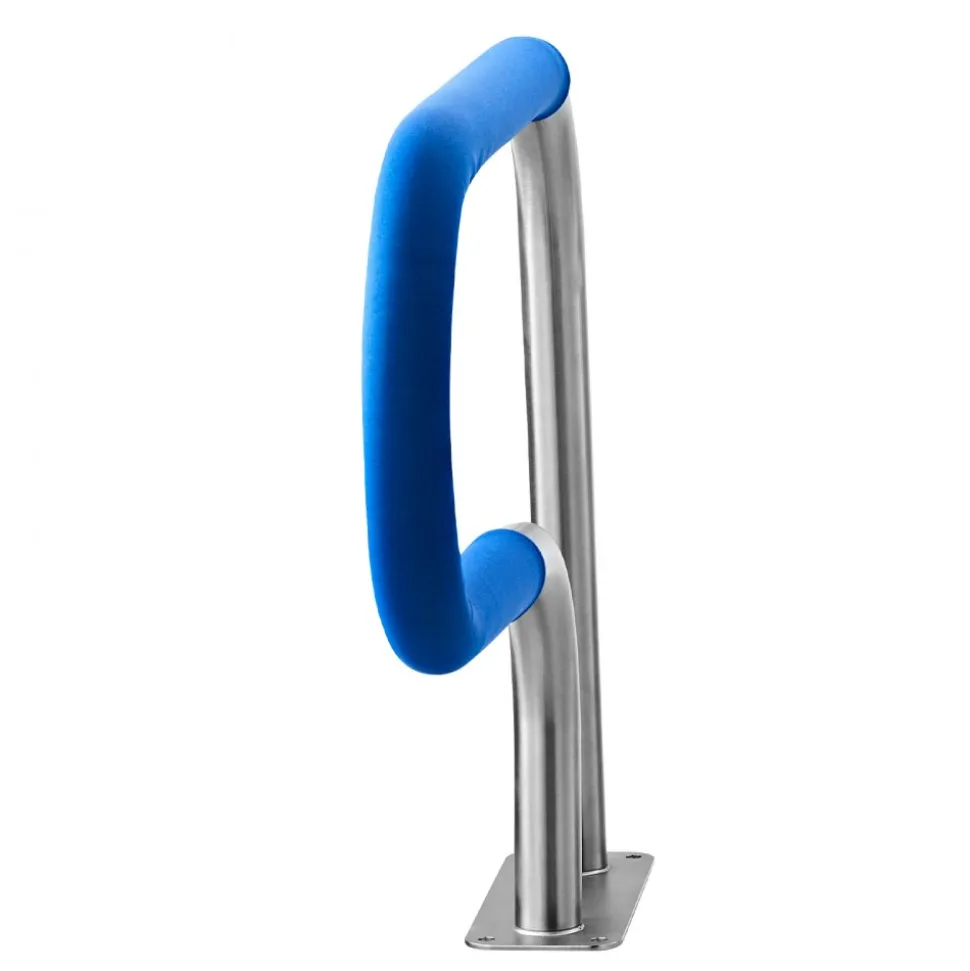 VEVOR Pool Rail, 31 x 22 inch Pool Handrail, 220 lbs Load Capacity Heavy Duty 304 Stainless Steel Swimming Handrail, Detachable Nonslip Sleeve, Rich Accessories, for Poolside, Water Parks, Spa Centers
