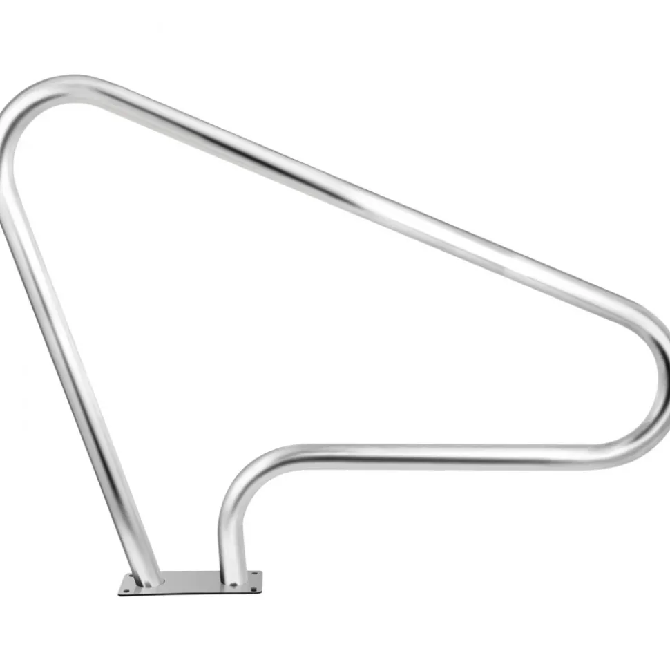 VEVOR Pool Rail 48x36 Pool Railing 304 Stainless Steel 250LBS Load Capacity Silver Rustproof Pool Handrail Humanized Swimming Pool Handrail with Blue Grip Cover & M8 Drill Bit & Self-Taping Screws