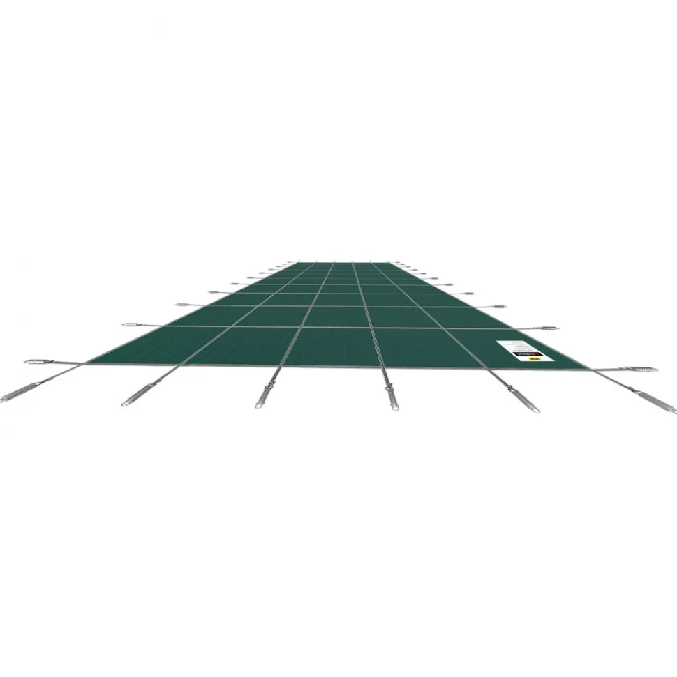 VEVOR Pool Safety Cover Fits 16x36ft Rectangle Inground Pools, Safety Pool Cover with Drainage Holes, Mesh Solid Pool Cover for Swimming Pool, Winter Safety Cover, Green