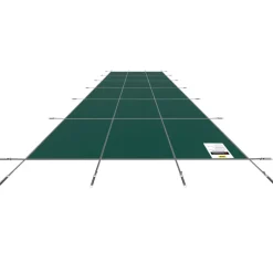 VEVOR Pool Safety Cover Fits 20x40ft Rectangle Inground Pools, Safety Pool Cover with Drainage Holes, Mesh Solid Pool Cover for Swimming Pool, Winter Safety Cover, Green