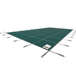 VEVOR Pool Safety Cover Fits 14x26ft Rectangle Inground Pools, Safety Pool Cover with Drainage Holes, Mesh Solid Pool Cover for Swimming Pool, Winter Safety Cover, Green