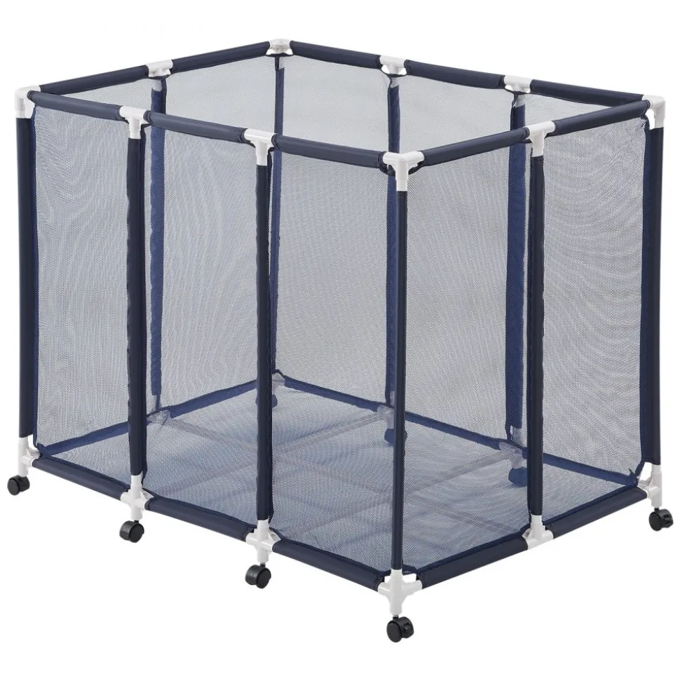 VEVOR Pool Storage Bin, 48 x 33 x 39 in, Rolling Pool Float Storage Organizer with Casters, Durable Plastic Frame, Poolside Toys Noodles Holder, Breathable Mesh Basket for Swimming Pools