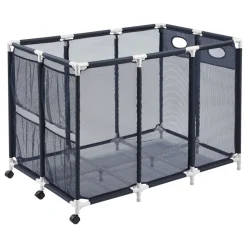 VEVOR Pool Storage Bin, 103 x 32 x 35 in, Rolling Pool Float Storage Organizer with Side Pockets & Noodles Holder, Durable Metal Frame, Poolside Toys Breathable Mesh Basket for Swimming Pools