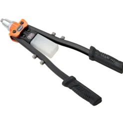VEVOR Pop Rivet Gun Kit, with 230 Blind Rivets, Two-Handed Riveter with 5 Interchangeable Nosepieces, 5 Drill Bits, and a Carrying Case, Manual Riveting Tool for Metal, Automotive, Home, and DIY