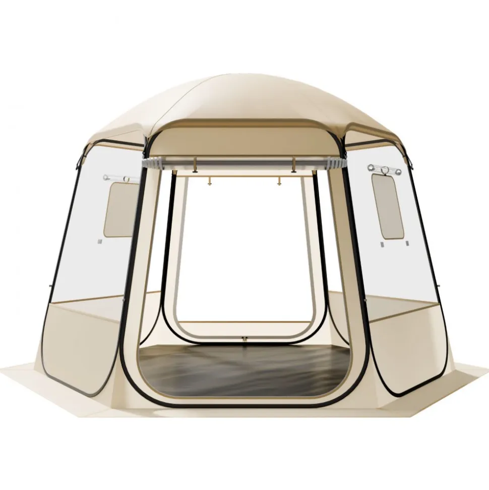 VEVOR Pop up Bubble Tent, 10 x 9.2 ft Waterproof & UV-Resistant, Clear Camping Tent Shelter, Outdoor Garden Dome Igloo Tents with Windows, 540° Panoramic View, for 4-8 Persons Patio Backyard