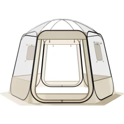 VEVOR Pop up Bubble Tent, 10 x 9.2 ft Waterproof & UV-Resistant, Clear Camping Tent Shelter, Outdoor Garden Dome Igloo Tents with Windows, 540° Panoramic View, for 4-8 Persons Patio Backyard