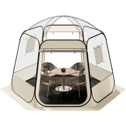 VEVOR Pop up Bubble Tent, 10 x 9.2 ft Waterproof & UV-Resistant, Clear Camping Tent Shelter, Outdoor Garden Dome Igloo Tents with Windows, 540° Panoramic View, for 4-8 Persons Patio Backyard