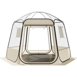 VEVOR Pop up Bubble Tent, 10 x 9.2 ft Waterproof & UV-Resistant, Clear Camping Tent Shelter, Outdoor Garden Dome Igloo Tents with Windows, 540° Panoramic View, for 4-8 Persons Patio Backyard