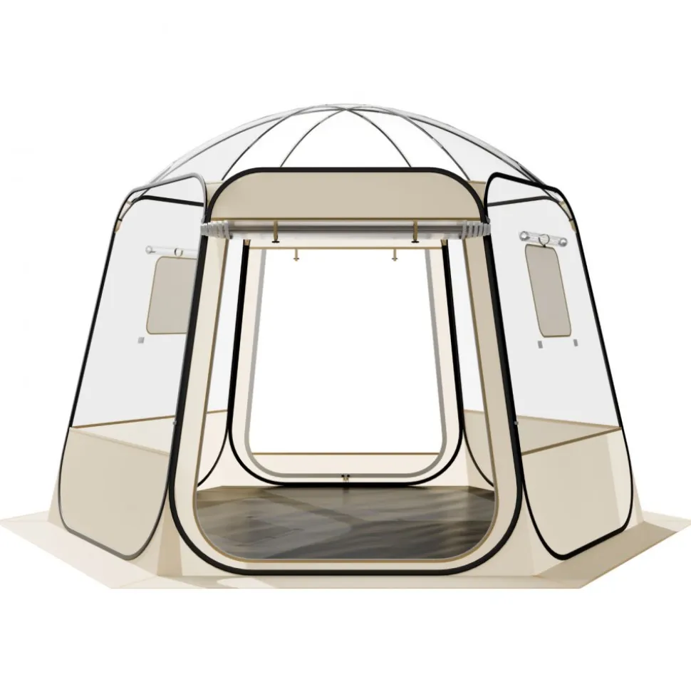VEVOR Pop up Bubble Tent, 10 x 9.2 ft Waterproof & UV-Resistant, Clear Camping Tent Shelter, Outdoor Garden Dome Igloo Tents with Windows, 540° Panoramic View, for 4-8 Persons Patio Backyard