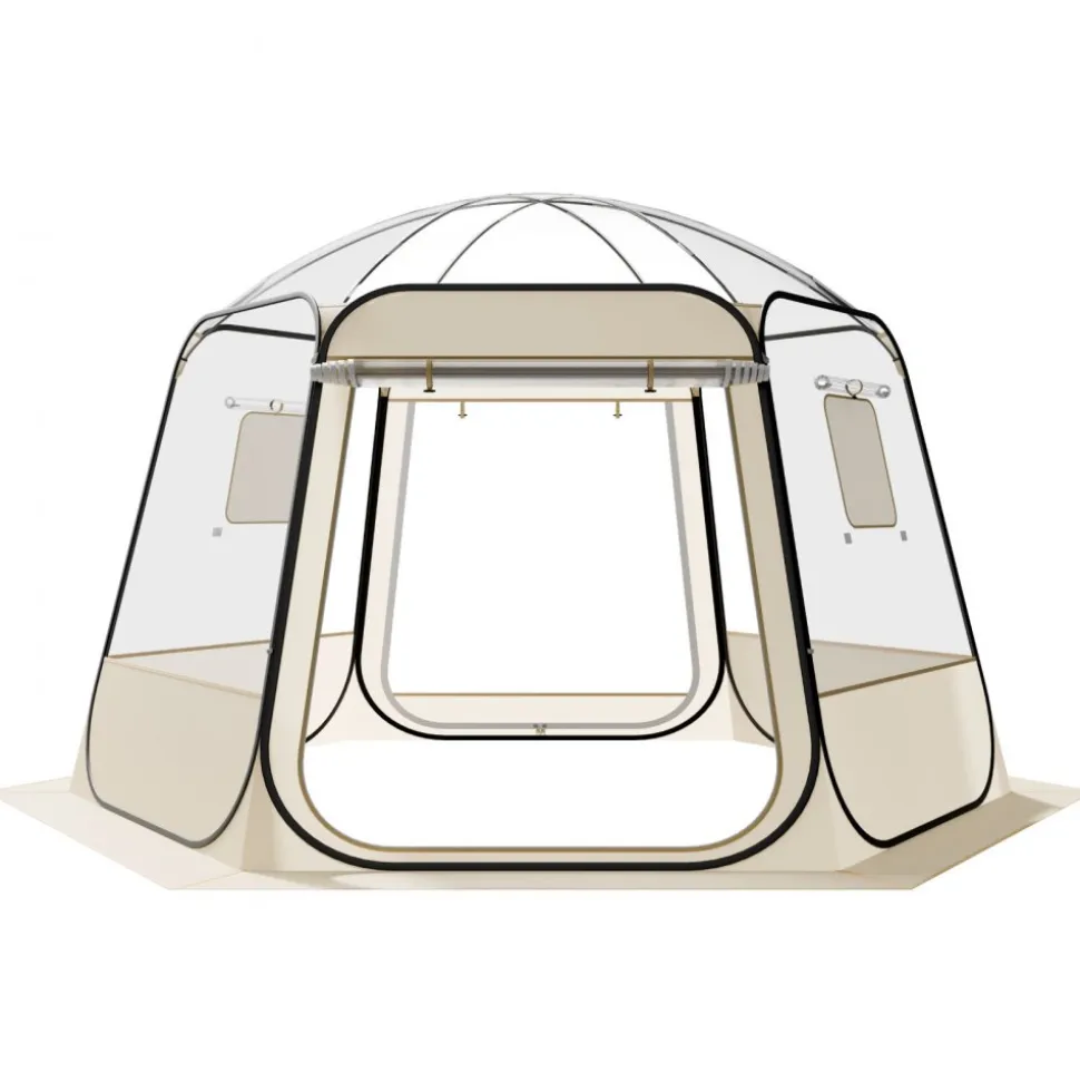 VEVOR Pop up Bubble Tent, 11 x 10.2 ft Waterproof & UV-Resistant, Clear Camping Tent Shelter, Outdoor Garden Dome Igloo Tents with Windows, 540° Panoramic View, for 8-10 Persons Patio Backyard